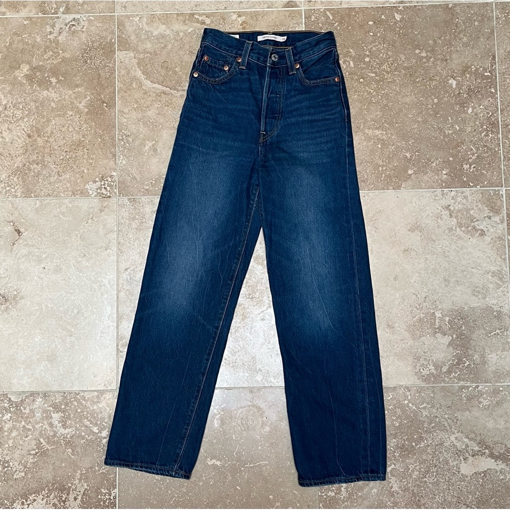 Levi’s Ribcage Straight Ankle Women’s Jeans, 23x26, Dark Wash